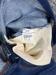Vintage 80’s Levi’s 716 Saddleman Student Jeans 26×30 Rinsed Denim NOS