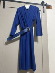 Vintage 80’s EJM Dress Blue With Belt Size 10P