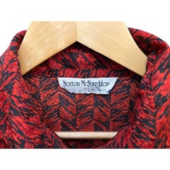 Vintage 90s Norton McNaughton Button Down Blouse Dark Academia Retro Chevron