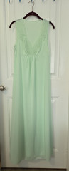Set of 2 Vintage Womens Med Nightgowns Mint Green Shadow Line-Pink Dixie Belle