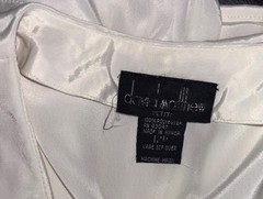 VTG David Matthew Women Size 12P Button Up Long Sleeve Lace Collar Blouse Cream