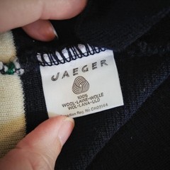 Jaeger Cardigan Navy Blue Vintage 80s Wool Gold Button Preppy British Sweater S