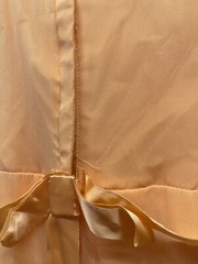 VINTAGE Orange Peach Floral Embroidered 70s MAXI GOWN DRESS See Measurements Vtg
