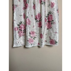 Lucie Ann II Vintage Floral Lace Slip Skirt Pink Rose Large Coquette Cottagecore