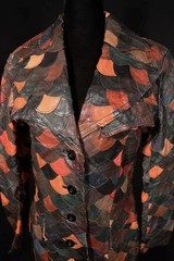 Rare Vintage 1970’s Woman’s Patch Leather Jacket Size Large Excellent Condition