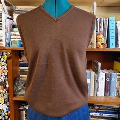 Vintage brown v neck sweater vest.
