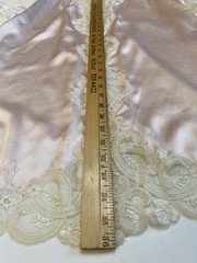Vintage Eve Stillman M 100% Silk & Lace Robe Cut Tag Pink Romantic Designer