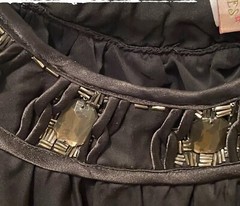 Ladies Black Sleeveless Dress Vintage Unique Fully Lined size S Brand Oh Yes