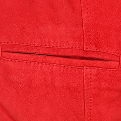 Vtg Cedars Suede Fringed Vest Womens M Red Leather Pockets Western Cowgirl USA