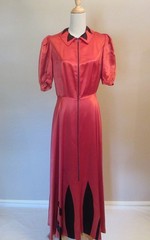 Vintage 1930s Art Deco Satin Lounging Dress