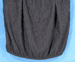 VTG ROBBY LEN Black TEXTURED KNIT Lined ELASTIC TRIM Swim Beach TANKINI TOP 24W