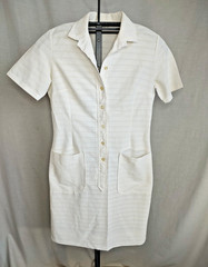 Vintage 1960s/1970s Glenbrooke White Nurse Dress Womens Sz Med? Medical Uniform