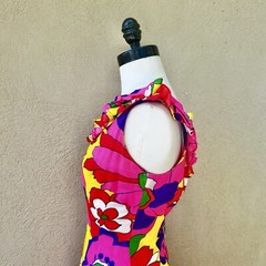 ALICE Polynesian Fashions 60’s 60s Vintage Ruffled Hawaiian Dress Holomu’u M
