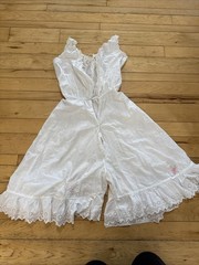 RARE Antique 1900 Women Eyelet Lace Camisole One Piece Bloomers Jumpsuit Romper