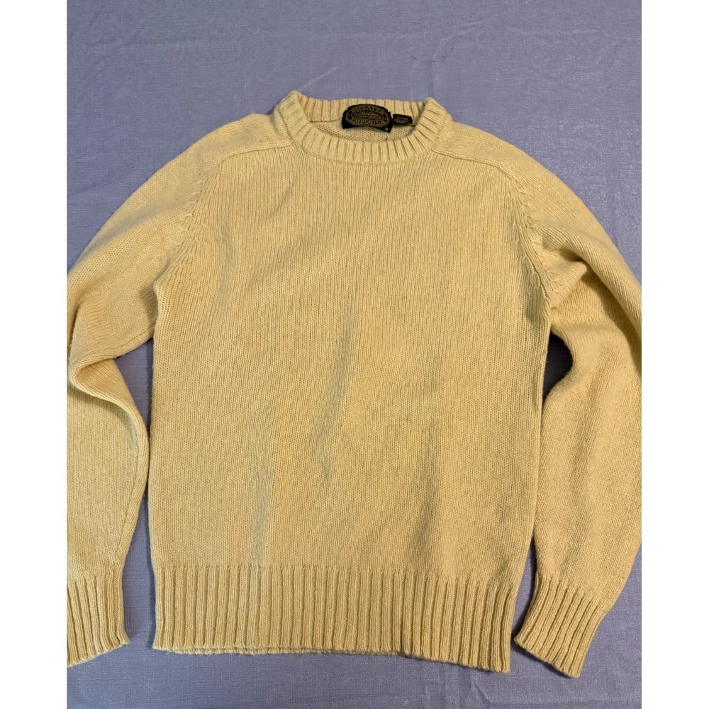 Sweater Emporium Vintage Wool Blend Crewneck Sweater Yellow Womens Medium