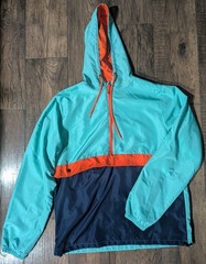 Vintage Hip Hop Windbreaker 80’s 90’s Black Jack Jacket L Colorblock Track Suit