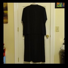 Vintage Studio I Women’s Black White Collared Blazer Dress. 2pc Size 22w