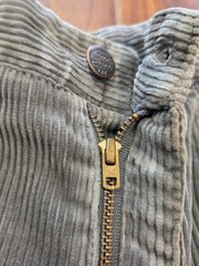Vintage 70s Chemin De Fer Corduroy High Waisted Pants Gray Size 24