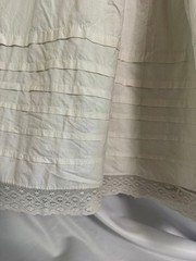 Antique Victorian Edwardian White Cotton Chemise Petticoat | Broderie Anglaise