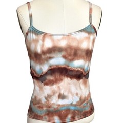 Vintage Tie Dye Cropped Spandex Camisole – S/M, made in Canada 🇨🇦