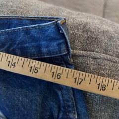Vintage Chic High Waisted Mom Jeans Medium Wash Made in USA Tapered Leg 18 Tall
