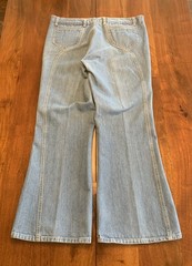 Vintage 1970s GAP Denim Bell Bottom Jeans Mens 38×30 Blue Flare True VTG Cotton