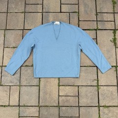 Vintage Francesca for Damon Blue Wool Sweater Bonwit Teller Made in Italy Size M