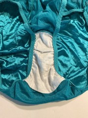 Vintage J C Penney Adonna SATIN Hi-Cut BIKINI PANTIES 7 LARGE NWT