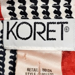80s Koret Blouse Geometric Secretary Retro Bold Plaid Print Red Buttondown