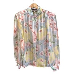 Vintage 80s Lady Manhattan Floral Blouse Cottagecore Regencycore Shabby Chic