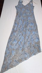 Byer Too California Asymmetrical Blue Lined Slip Dress Size 9