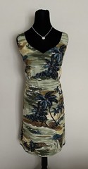 Vintage 90’sHilo Hattie Hawaiian Dress Size 20 A-Line Cotton Scenic Print Hawaii