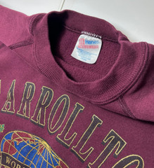 Vintage Women’s Medium Sweater Carrollton Ohio 1994 Hanes Activewear burgundy