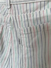 Vintage 1980s Levis Deadstock Juniors Candy Stripe tapered Pants Sz 11, White