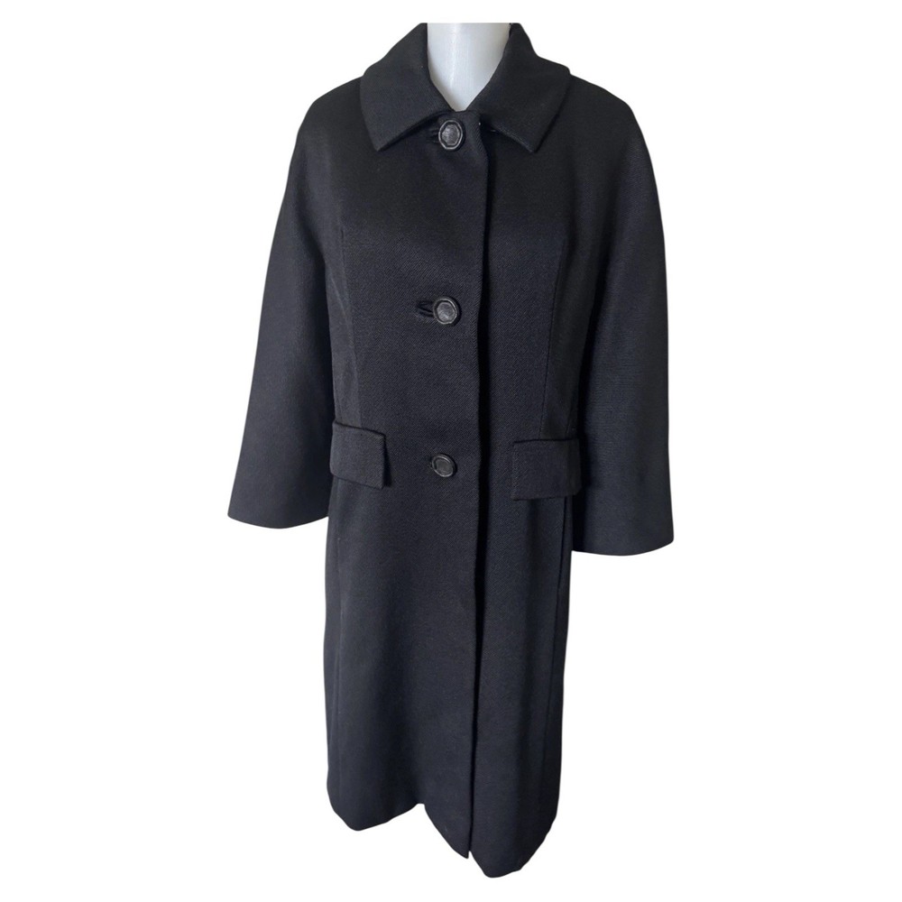 VTG 50s 60s Brynwood The Halle Bros Co Coat Union Made Women’s Med/Large? Black