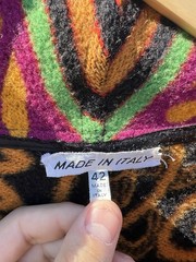 Byblos 1960’s 1970’s Blanket Coat by Gianni Versace 100% Wool Unique RARE