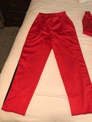 Cheerleader Sweats Sz M Red, White, Black, Jacket & Pants Set WARM UP SUIT