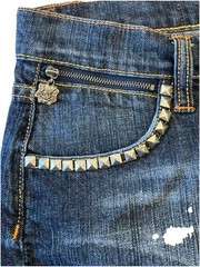 Ed Hardy Dark Denim Jean Mini Skirt Size 31 Skull Studded Y2K 90’s EUC Studs Zip