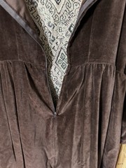 VTG REN FAIRE MAXI DRESS BROWN VELVET TAPESTRY DETAIL Women’s L? Renaissance
