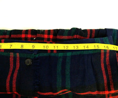 Peerless of Boston Navy Plaid Pleated Midi Skirt Women’s 13/14-34″ W VTG Union