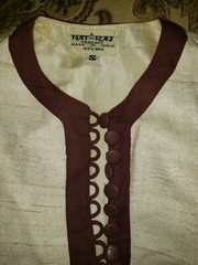 Vintage Kaftan 1960s 1970s Anita Pallenberg Nat~A~Raj 100% Natural Silk