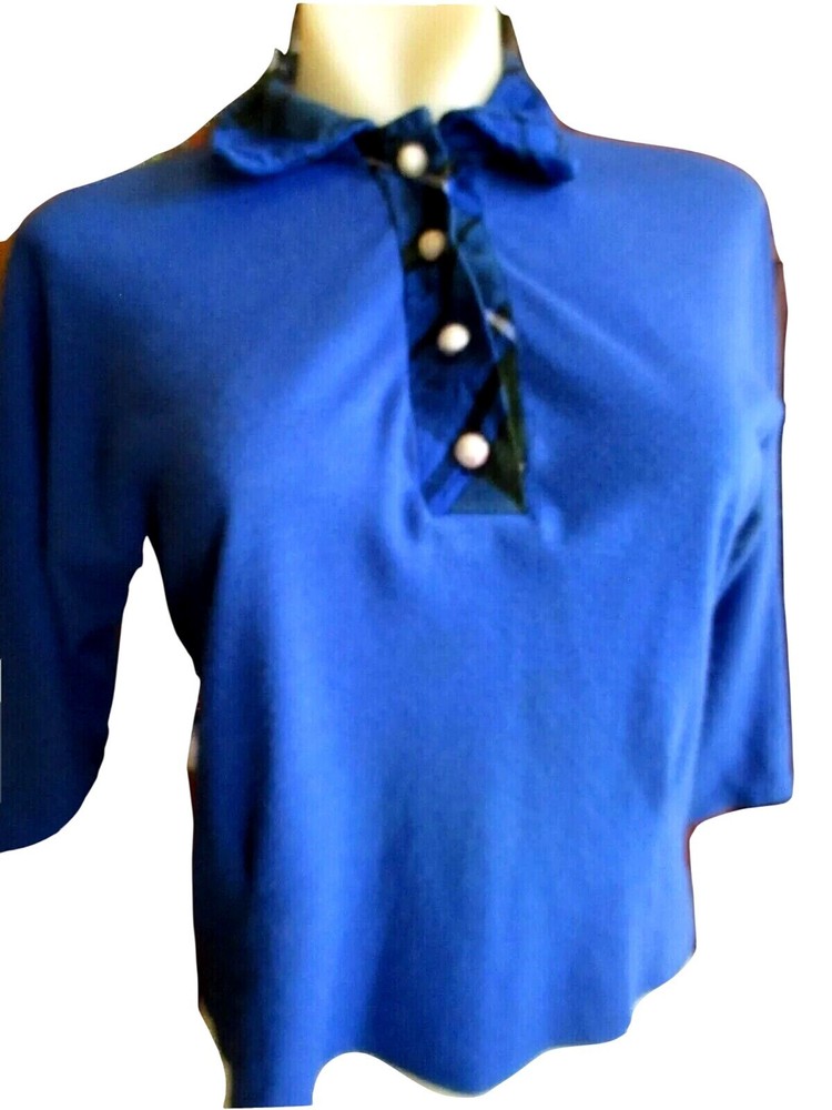 True Vintage Top Medium 1970s Blue Womens Medium Mod Go-Go Buttery