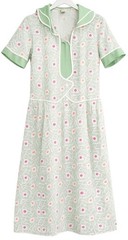 Vintage Jean Castle Nickels Floral House Dress Size 16 Green Prairie Cottage