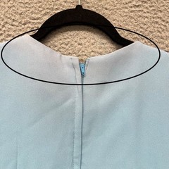 True Vintage Dress Womens 16 Baby Blue Lace Shift Sheer 60’s 70’s Retro Wedding