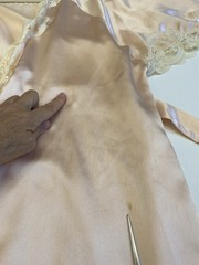 Vintage Eve Stillman M 100% Silk & Lace Robe Cut Tag Pink Romantic Designer