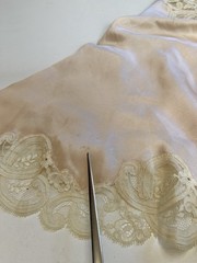 Vintage Eve Stillman M 100% Silk & Lace Robe Cut Tag Pink Romantic Designer