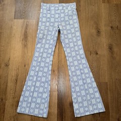 H Bar C Pants Womens Bell Bottom Flare Leg Vtg 60s 70s Polyester Disco 28 x 34