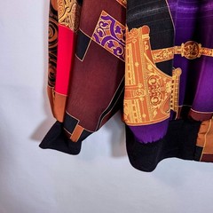90’s Vintage Baroque Patchwork Bomber Jacket Retro Streetwear Art to Wear