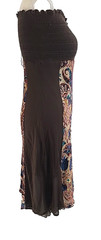 Vintage 100% Silk Smocked Dress Sz M Colorful Velvet Burnout