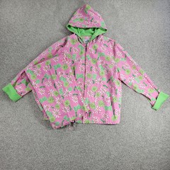 VTG Erin London Petite Pant Set Womens PS/PM Pink Green Floral Full Zip Hood